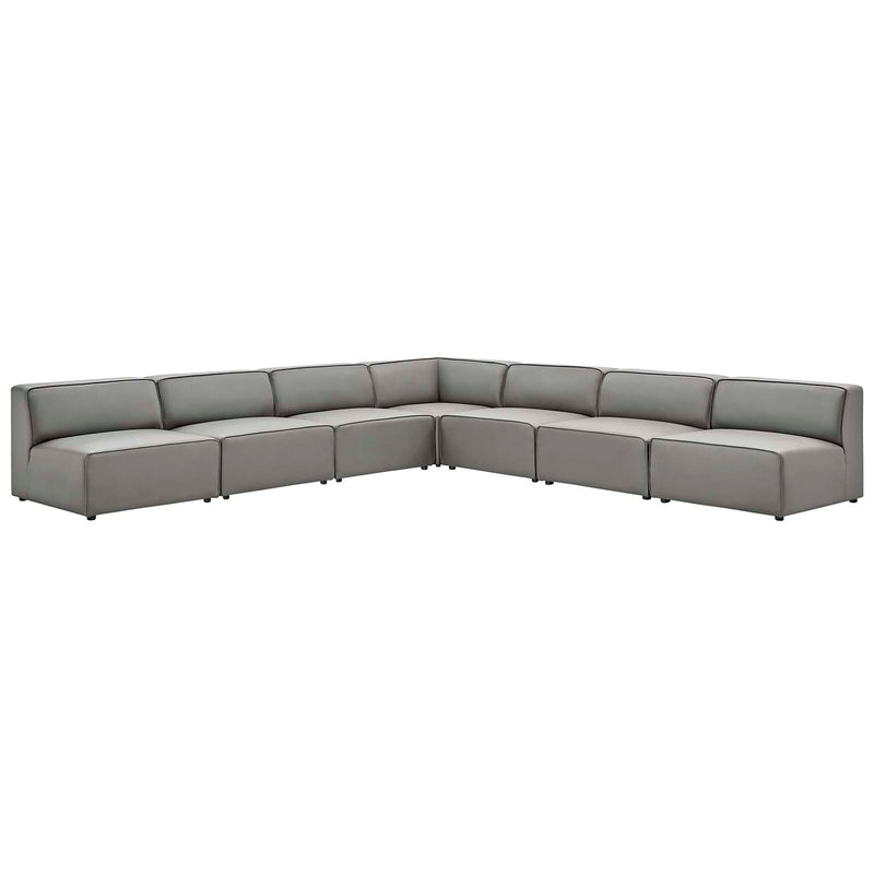 Mingle Vegan Leather 7-Piece Sectional Sofa by Modway