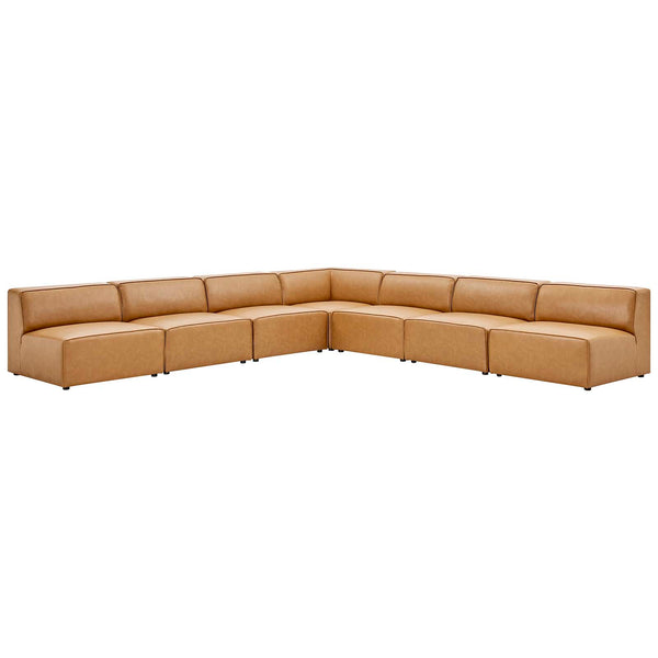 Mingle Vegan Leather 7-Piece Sectional Sofa by Modway