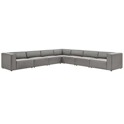 Mingle Vegan Leather 7-Piece Sectional Sofa by Modway