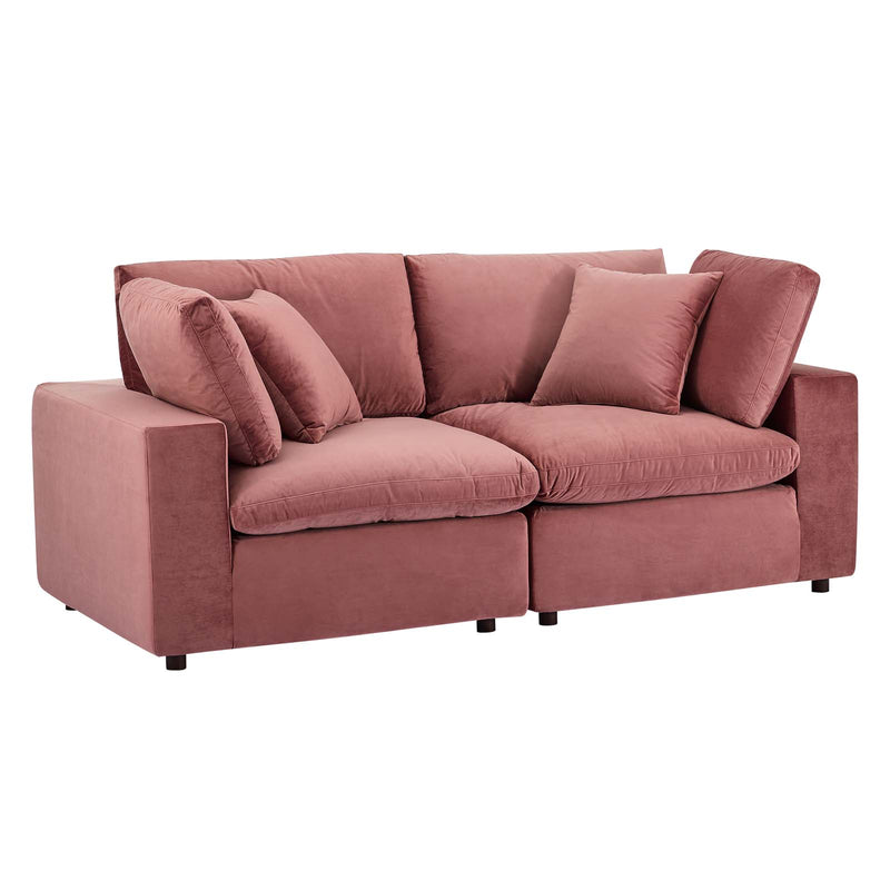 Commix Down Filled Overstuffed Performance Velvet Loveseat by Modway