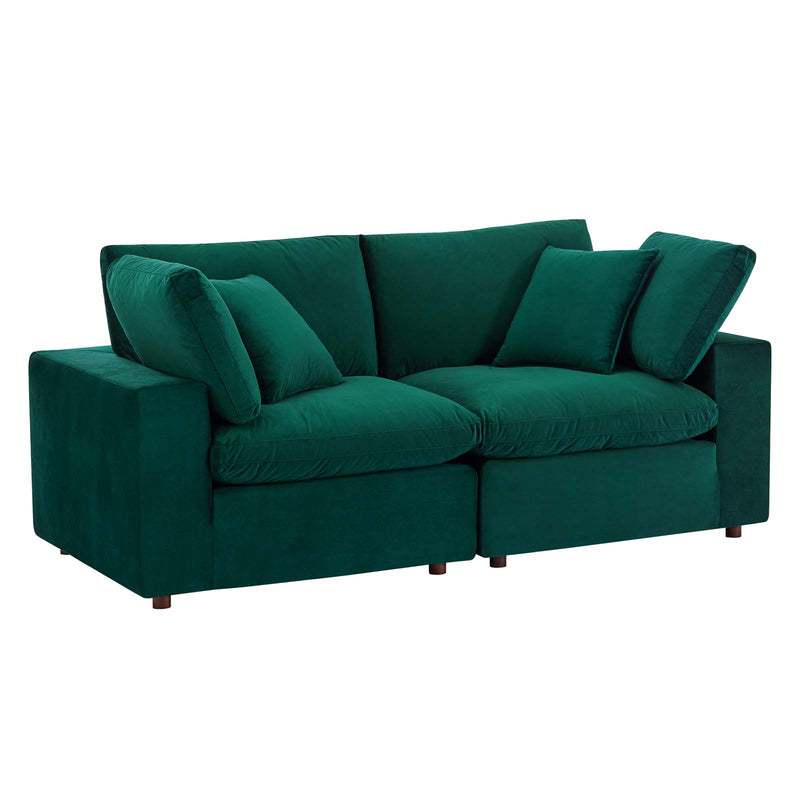 Commix Down Filled Overstuffed Performance Velvet Loveseat by Modway