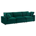 Commix Down Filled Overstuffed Performance Velvet 3-Seater Sofa by Modway
