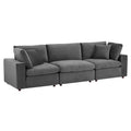 Commix Down Filled Overstuffed Performance Velvet 3-Seater Sofa by Modway