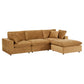 Commix Down Filled Overstuffed Performance Velvet 4-Piece Sectional Sofa by Modway