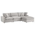 Commix Down Filled Overstuffed Performance Velvet 4-Piece Sectional Sofa by Modway