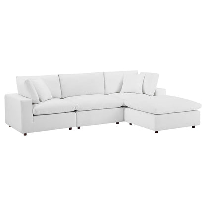 Commix Down Filled Overstuffed Performance Velvet 4-Piece Sectional Sofa by Modway