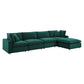 Commix Down Filled Overstuffed Performance Velvet 5-Piece Sectional Sofa by Modway