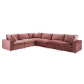 Commix Down Filled Overstuffed Performance Velvet 6-Piece Sectional Sofa by Modway