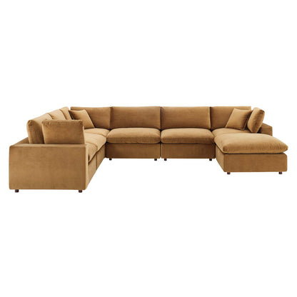 Commix Down Filled Overstuffed Performance Velvet 7-Piece Sectional Sofa by Modway