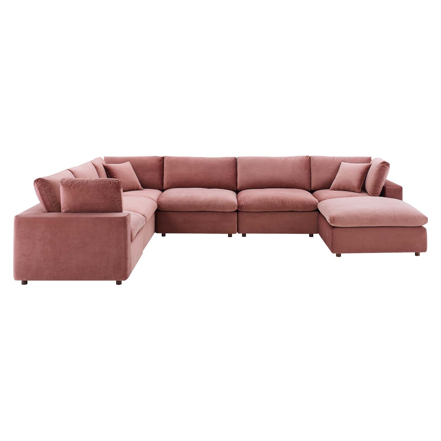 Commix Down Filled Overstuffed Performance Velvet 7-Piece Sectional Sofa by Modway