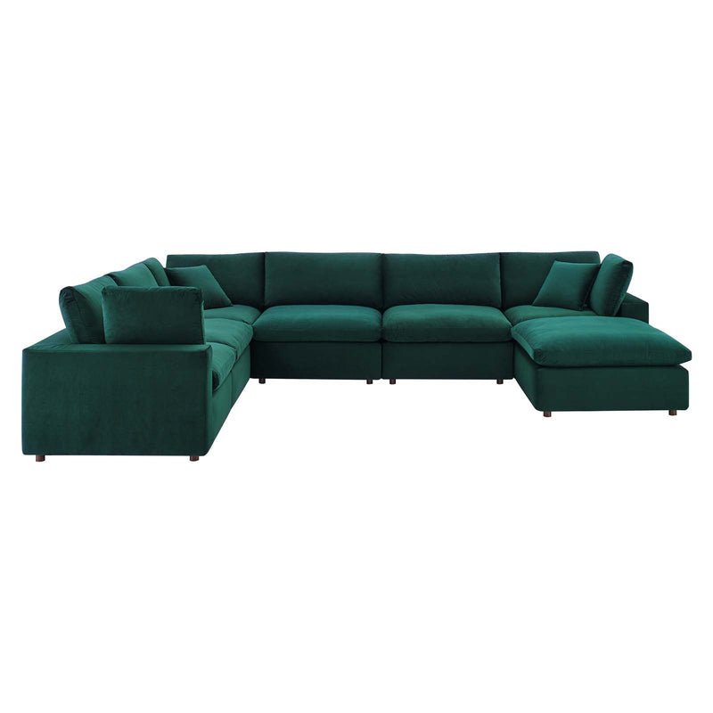 Commix Down Filled Overstuffed Performance Velvet 7-Piece Sectional Sofa by Modway