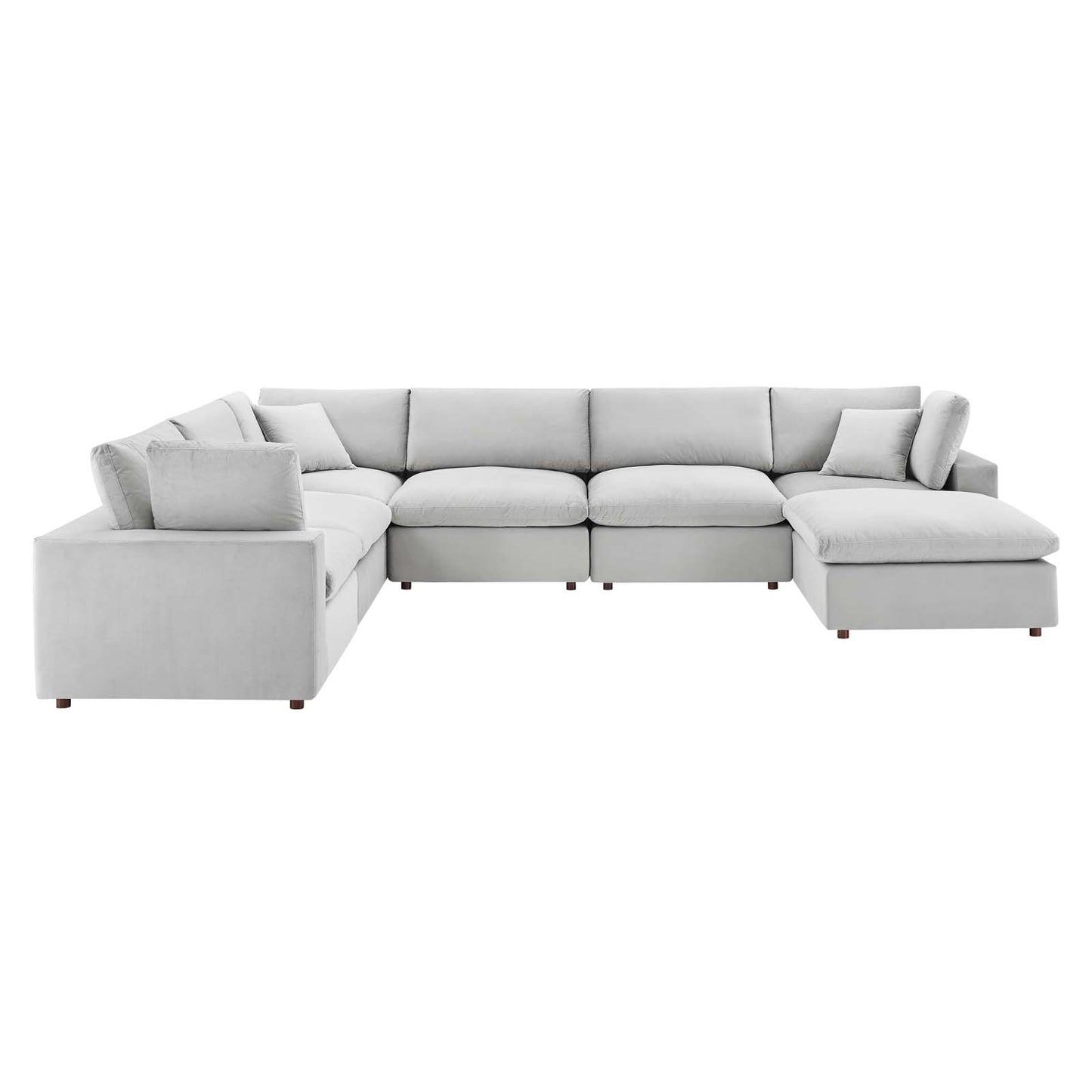 Commix Down Filled Overstuffed Performance Velvet 7-Piece Sectional Sofa by Modway