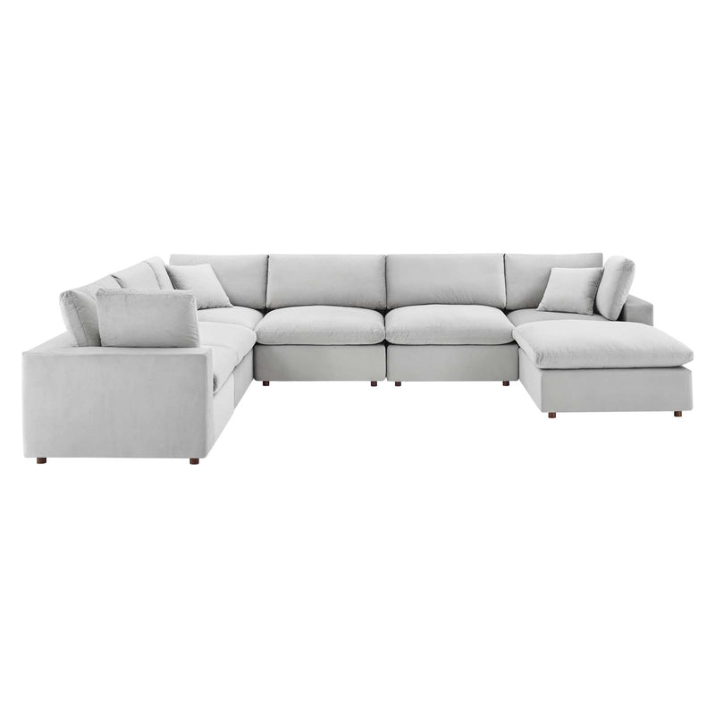 Commix Down Filled Overstuffed Performance Velvet 7-Piece Sectional Sofa by Modway