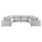 Commix Down Filled Overstuffed Performance Velvet 8-Piece Sectional Sofa by Modway