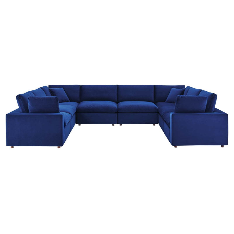 Commix Down Filled Overstuffed Performance Velvet 8-Piece Sectional Sofa by Modway