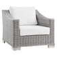 Conway Outdoor Patio Wicker Rattan Armchair | Polyester by Modway