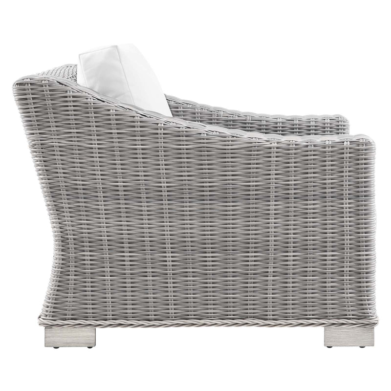 Conway Outdoor Patio Wicker Rattan Armchair | Polyester by Modway