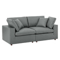 Commix Down Filled Overstuffed Vegan Leather Loveseat by Modway