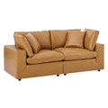 Commix Down Filled Overstuffed Vegan Leather Loveseat by Modway