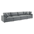Commix Down Filled Overstuffed Vegan Leather 4-Seater Sofa by Modway