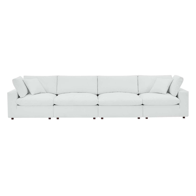 Commix Down Filled Overstuffed Vegan Leather 4-Seater Sofa by Modway