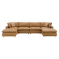 Commix Down Filled Overstuffed Vegan Leather 6-Piece Sectional Sofa by Modway