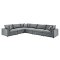 Commix Down Filled Overstuffed Vegan Leather 6-Piece Sectional Sofa by Modway