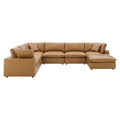 Commix Down Filled Overstuffed Vegan Leather 7-Piece Sectional Sofa by Modway