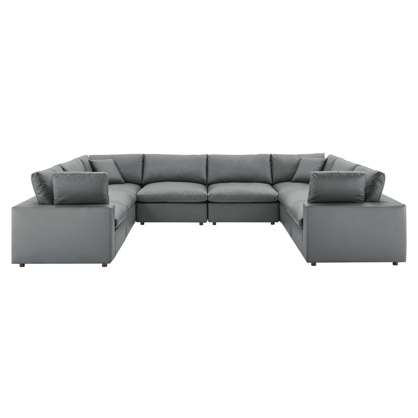 Commix Down Filled Overstuffed Vegan Leather 8-Piece Sectional Sofa by Modway