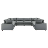 Commix Down Filled Overstuffed Vegan Leather 8-Piece Sectional Sofa by Modway