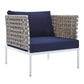 Harmony Sunbrella Basket Weave Outdoor Patio Aluminum Armchair by Modway