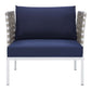 Harmony Sunbrella Basket Weave Outdoor Patio Aluminum Armchair by Modway