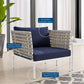 Harmony Sunbrella Basket Weave Outdoor Patio Aluminum Armchair by Modway