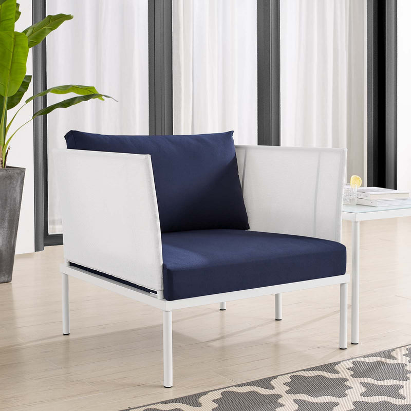 Harmony Sunbrella® Outdoor Patio Aluminum Armchair | Polyester by Modway