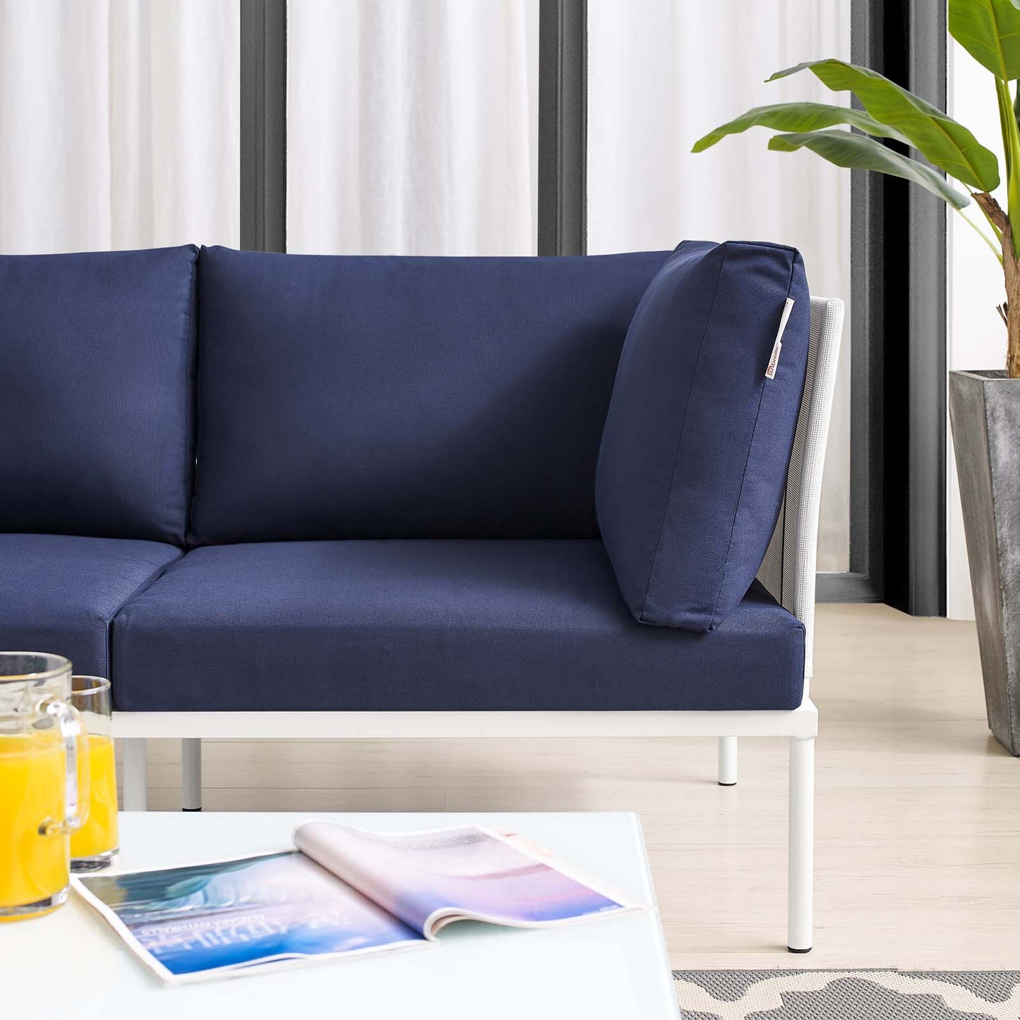 Harmony Sunbrella Outdoor Patio Aluminum Loveseat by Modway
