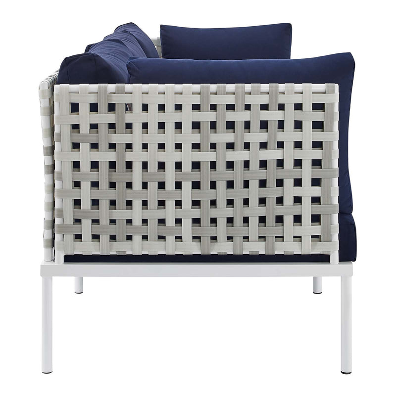 Harmony Sunbrella Basket Weave Outdoor Patio Aluminum Sofa by Modway