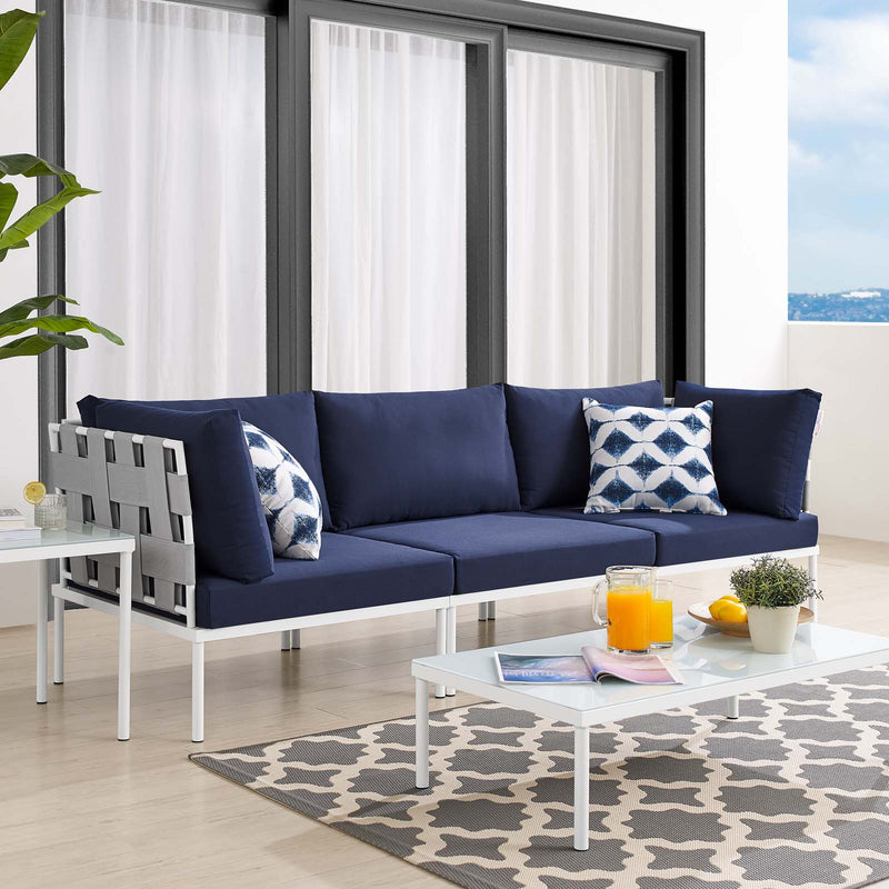 Harmony Sunbrella Outdoor Patio Aluminum Sofa | Polyester by Modway