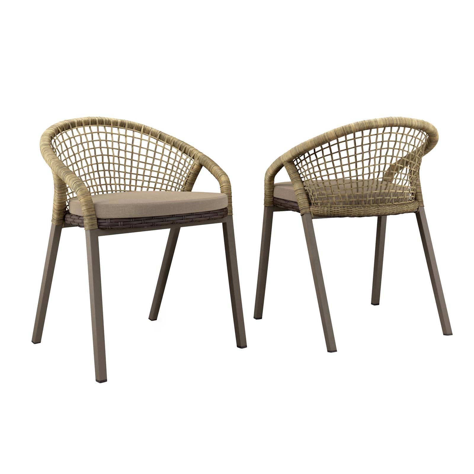 Outdoor Chair Less Meadow Outdoor Patio Dining Chairs Set of 2 – Futons 4 Less
