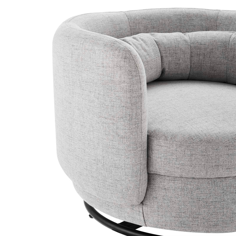 Relish Fabric Upholstered Upholstered Fabric Swivel Chair | Polyester by Modway