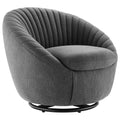 Whirr Tufted Fabric Fabric Swivel Chair | Polyester by Modway