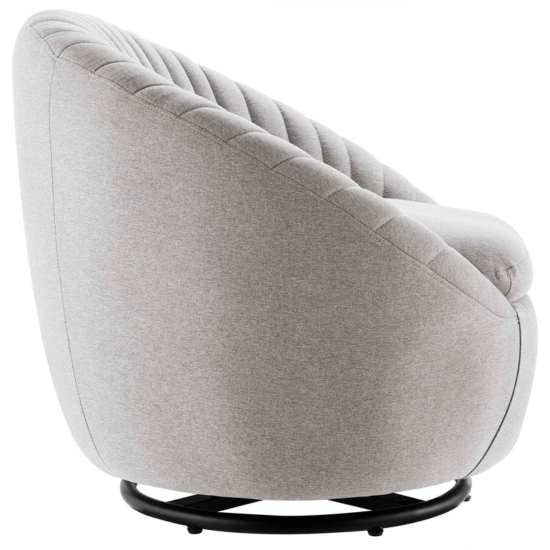 Whirr Tufted Fabric Fabric Swivel Chair | Polyester by Modway