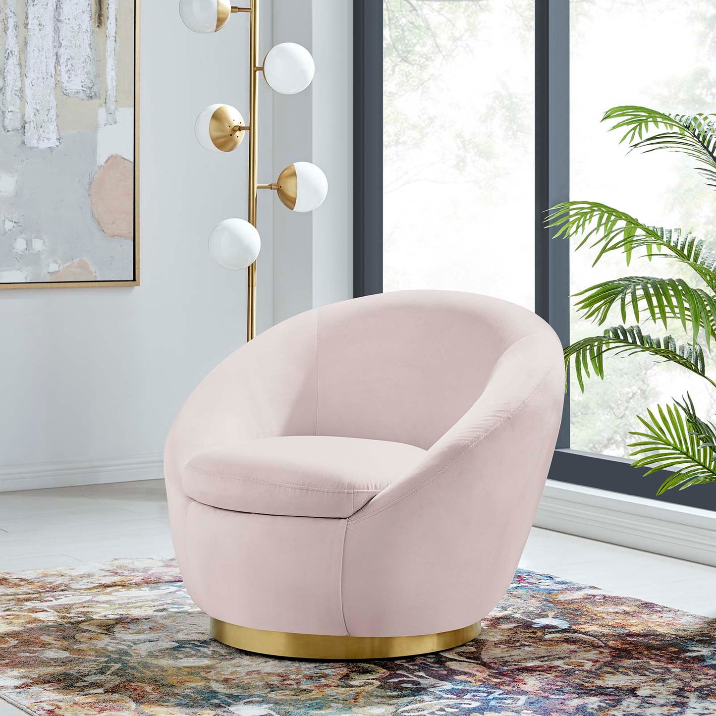 Buttercup Performance Velvet Performance Velvet Swivel Chair by Modway