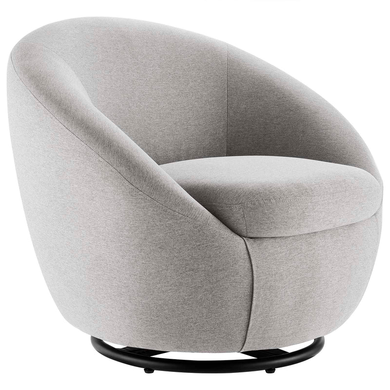 Buttercup Fabric Upholstered Upholstered Fabric Swivel Chair | Polyester by Modway