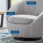 Buttercup Fabric Upholstered Upholstered Fabric Swivel Chair | Polyester by Modway