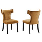 Curve Performance Velvet Dining Chairs (Set of 2) by Modway