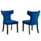 Curve Performance Velvet Dining Chairs (Set of 2) by Modway