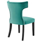 Curve Performance Velvet Dining Chairs (Set of 2) by Modway