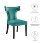 Curve Performance Velvet Dining Chairs (Set of 2) by Modway