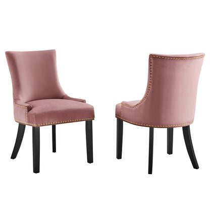Marquis Performance Velvet Dining Chairs (Set of 2) by Modway