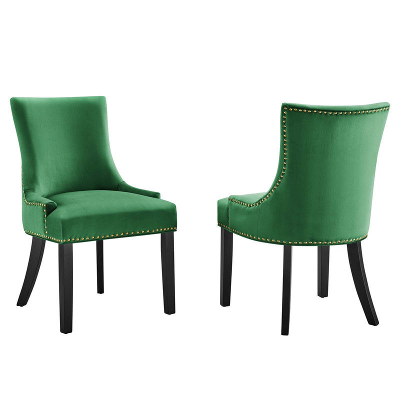 Marquis Performance Velvet Dining Chairs (Set of 2) by Modway